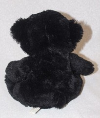 Black Bear Plush Jet Black And Brown 10” (no White Flecks)