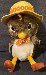 NEW Vintage Snuggables 1983 10” Plush Heartline Bird Duck with Hat NWT