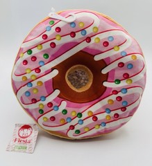 Fiesta 8” Plush Donut Pink White Icing Colorful Multicolored Sprinkles 2024 NWT
