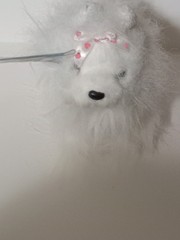Ganz Webkinz Yorkie HM070 Dog Tag Plush Stuffed Animal White Pink 8”