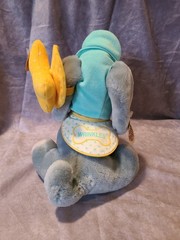 Vintage Baby Wrinkles Puppy Dog Plush 1981 Bib Ganzbros Gray Yellow Blue Tags