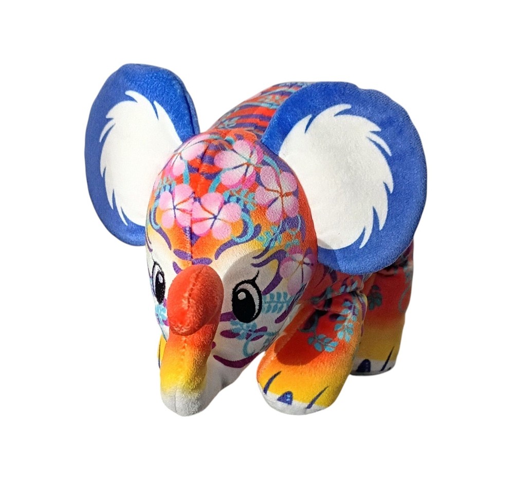Pop Art Soft Cepia Mighty Size TIGER Elephant Plush Beanie Toy 9”