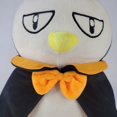 Vampire Penguin Plush Halloween 12″ Black White Orange Bow Cape Yellow Feet Toy
