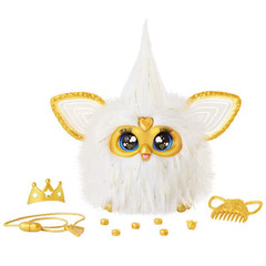 Hasbro Furby White & Gold Voice-Responsive Interactive Toy for Boys and Girls