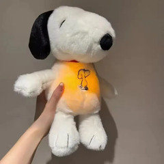 Breathing Snoopy Glow Plush Toy with Music – Calming Sleep Aid for Babies 2026
