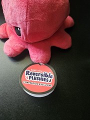 TeeTurtle Reversible 4″ Octopus Plushie Black And Pink NWT Convention Exclusive