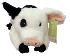 Pier One Pig Plush Hamilton White & Black Laying Down 14”.