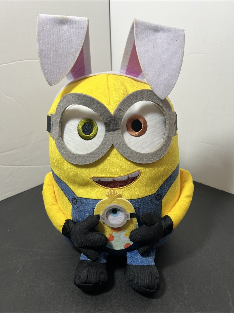 Minions Bob Illuminations Easter Bunny Ears Large Plush 12” Egg PA-15431(HK)
