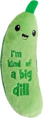 Crunchy Pickle Kicker Cat Toy – Plush Crinkle Toy with Catnip and Dental Mesh, 6