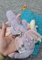 Jellycat Dragon Plush Keychain Set 3 Colors White Pink Purple Soft Cute Gift🎁