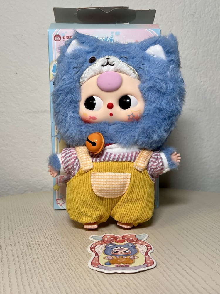 Baby Three Kitten Wardrobe Blue Cat Plush