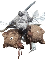 IKEA NEW Lot of 3 Gosig Mus Mouse Mice 2 Brown 1 Gray mini plush stuffed animal