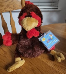 Ganz Webkinz Rooster Plush HM346 Sealed Unused Code Brown 10”