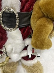 Vtg 24″ Cuddle Christmas Bear With All The Accessories, Bag/ Presents, Bear +