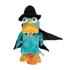 Perry The Platypus Vampire Cape Hat Disney Parks Phineas & Ferb Plush Around 11″