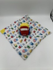 Baby Starters Truck Car Lovey Plush Satin Blanket No Tag Soother Teether Rattle