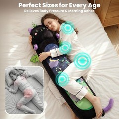 Kawaii Black Cat Plush Body Pillow with 120% Filling – Perfect for Cozy Nights