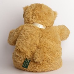 Vermont Teddy Bear 20″ Golden Brown World’s Softest Bear Brown Eyes Ivory Bow