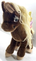 1983 Enesco “In Rainbow Forest” Dusky Pegasus Plush Brown Yellow Yarn Mane Rare