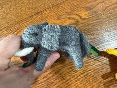 The Winding Road 5 Hanging Animal Mobile Garland 100% Wool Felt 52”