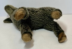 Cute Black Lamb (Sheep) Soft Toy by Hansa, plush, posable, 11” Tall