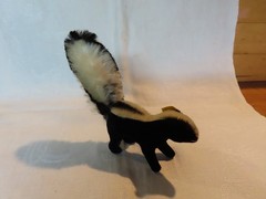 Steiff miniature Skunk mohair & velvet plush toy vintage 1950s or early 1960s