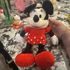 Minnie Mouse Plush Stuffed Animal, Red Polka Dot Dress, Small 6-14 in