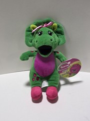 2017 Fisher Price Mattel Baby Bop Plush Dinosaur Green 8″ Stuffed Animal Barney