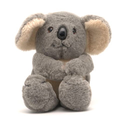 Vintage 1986 Dakin Gray Koala Bear Hook & Loop Paws Stuffed Animal Plush Toy