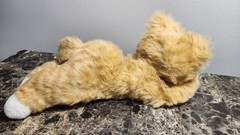 Orange Tabby Cat Plush 12″ MJC International Stuffed Animal 1992 Lying Down