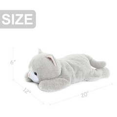 WEIGEDU Weighted Cat Stuffed Animal Plush Toy, 20 Inches, 2.3 lbs 2.3lb,