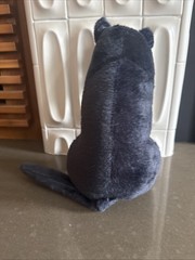 Sitting Black and White Cat Kitten Plush Stuffed Animal Lead, Inc.