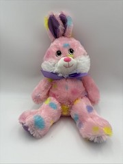 Midwood Polka Dot Rabbit Pink Plush Bunny Rabbit Colorful Stuffed Animal