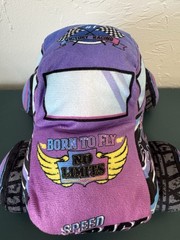 “Born To Fly” Plush Monster Truck 9 Inches -Blue/Purple/Black Soft