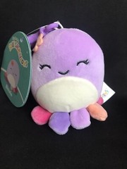 Squishmallows 3.5” Beula The Purple Octopus Clip-on Plush Toy Plush