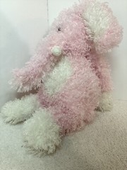 Animal Adventure Pink Shaggy Elephant 15 Inch Soft Stuffed Toy 2005 Floppy
