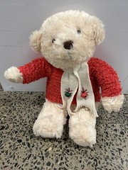 Jingle Bells Teddy Bear Christmas Plush Stuffed Animal 14″ Hallmark Vtg