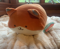 Anirollz Foxiroll Orange/White Fox Plush, Small 6-14 in, Washable, 2020
