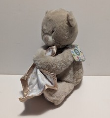 New Kids Preferred Little Me Tan Bear Plush Toy Blankie Lovey Stars Satin B6