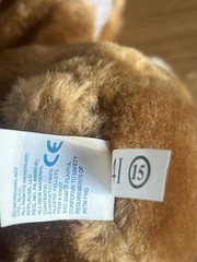 Applause Sad Sam Plush Puppy Dog w/ Blue Bow, Small 6-14in, 2004 MPN 20657