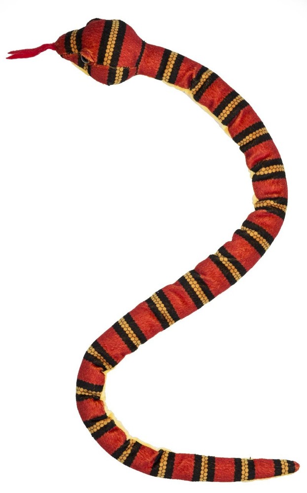 Red Black and Yellow Kingsnake Plush Stuffed Animal Toy – By Ganz, 35″