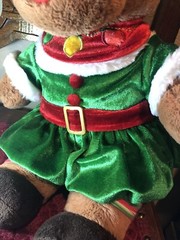 Build a Bear Holly Moose Christmas Plush 17″ Elf Helper Outfit w Light Up Collar