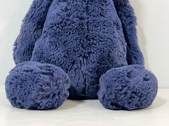 Jellycat Bashful Dark Blue Elephant White Husks Plush Stuffed Animal 12 Inch