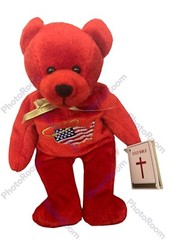 *HOLY BEARS BEANBAG TRIBUTE SERIES TEDDY BEAR HOLY BIBLE 1999 w/BIBLE TAG