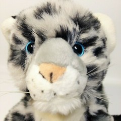 K&M Leopard Cub Black Grey White Cat Plush Stuffed Baby Cheetah Animal 12″