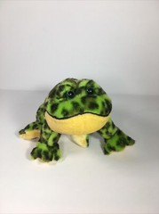 Ganz Retired Webkinz Lil Kinz Bull Frog HS114 NO CODE Green Plush