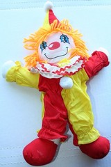 Stuffed Circus Clown Nadel & Sons Toy Corp VG Condition Bright Fabric 14″ Tall