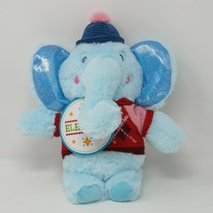 Make Believe Ideas Baby Blue Elephant Red Swearter Plush Stuffed Animal 11” Hat