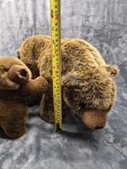 Lelly National Geographics Plush Grizzly Bears Mom and Baby 12″ Tall No Tags