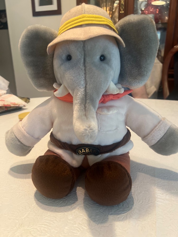 Babar / Gund Plush Safari Elephant / 1989 / 15” long